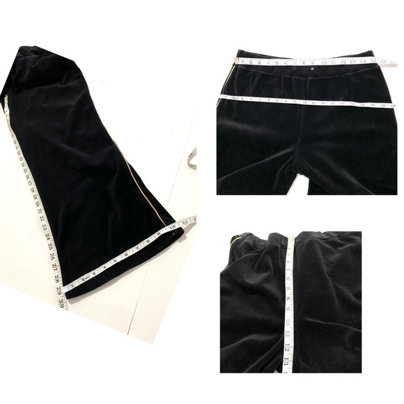 Vintage Catalina 2-pc Black Velour Track Suit Large V-neck Sweatshirt Pants Set - Picture 13 of 15